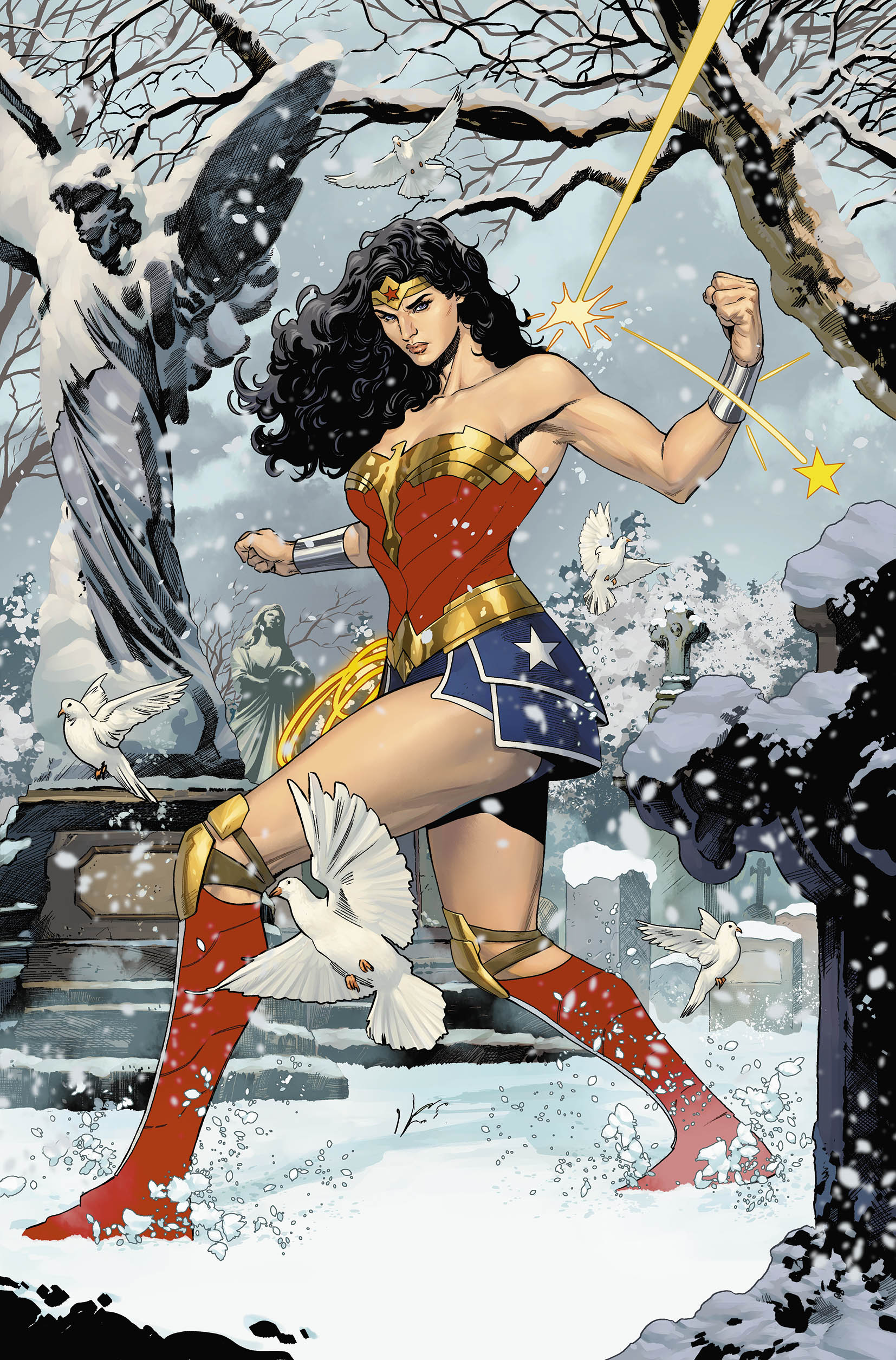 Wonder Woman #1 Main Cover and Interior Artwork by Daniel Sampere