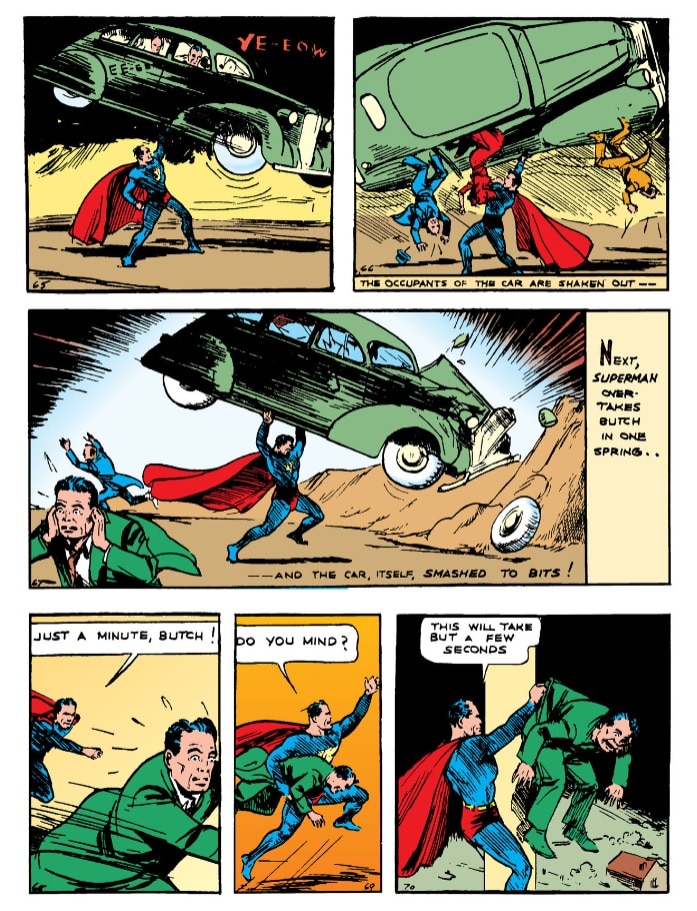 Why Does Superman Smash a Car on His First Comic?