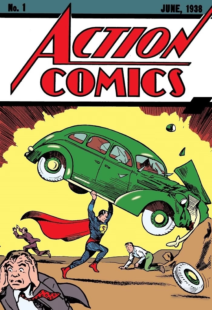 Photo: Henry Cavill poses with Action Comics #1 dressed as Superman