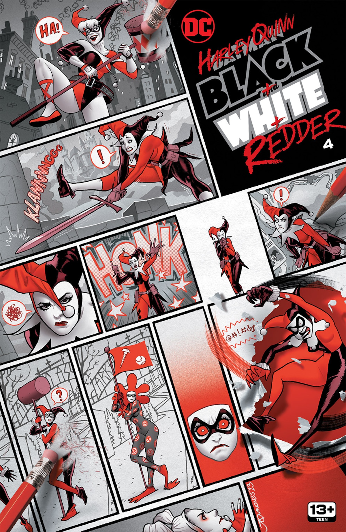 HARLEY QUINN: BLACK + WHITE + REDDER #4