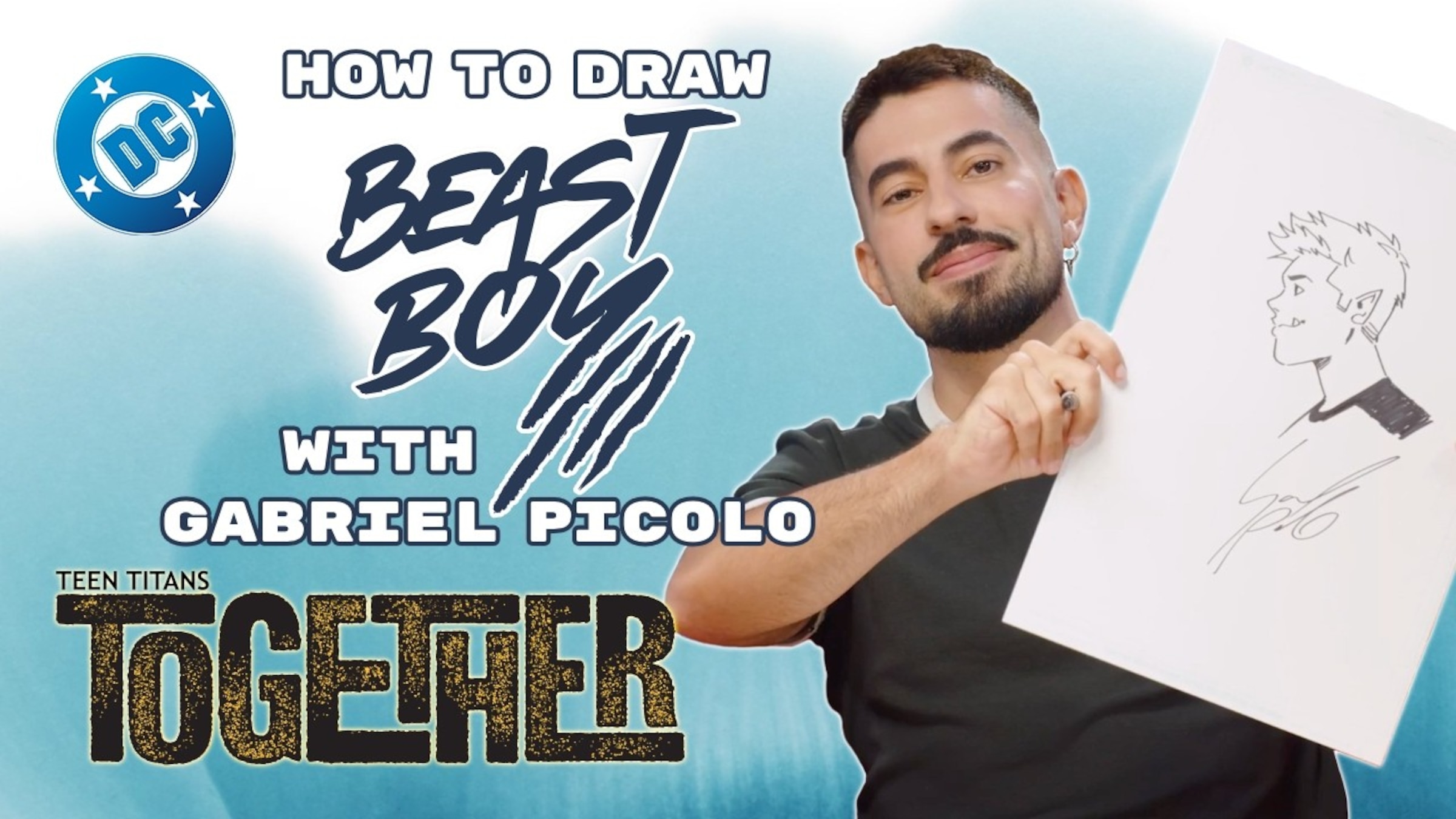 Teen Titans: Together - How to Draw Beast Boy with Gabriel Picolo