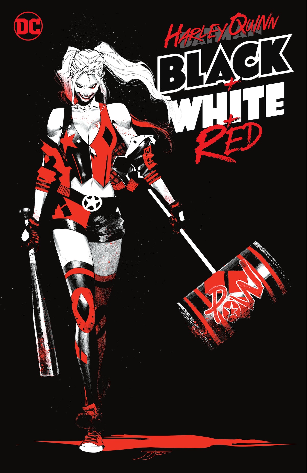 HARLEY QUINN BLACK + WHITE + RED