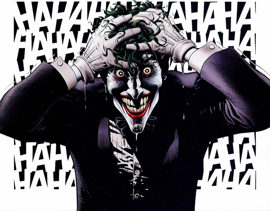 dark knight joker laughing