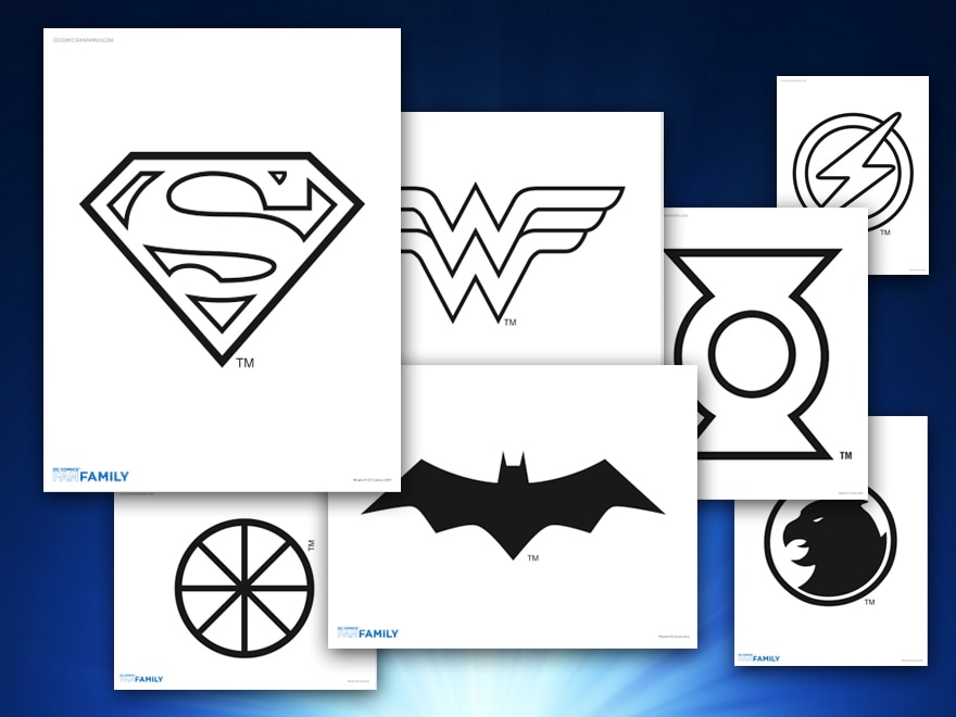 Themed Printables: Justice League Logos | DC