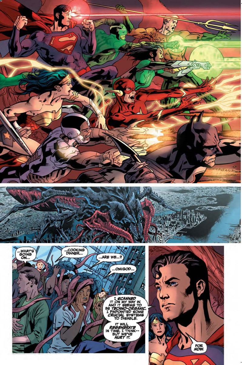 justice league comic page