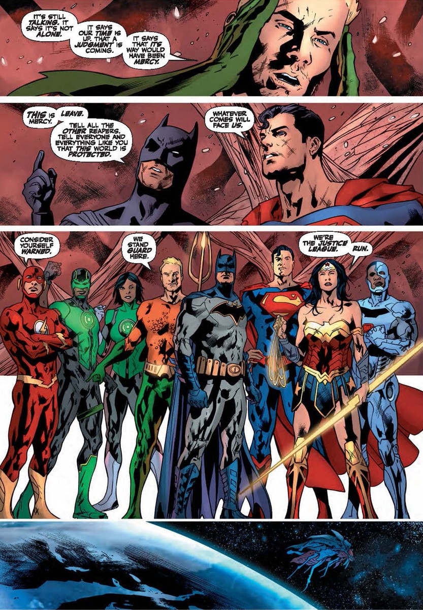 justice league comic page