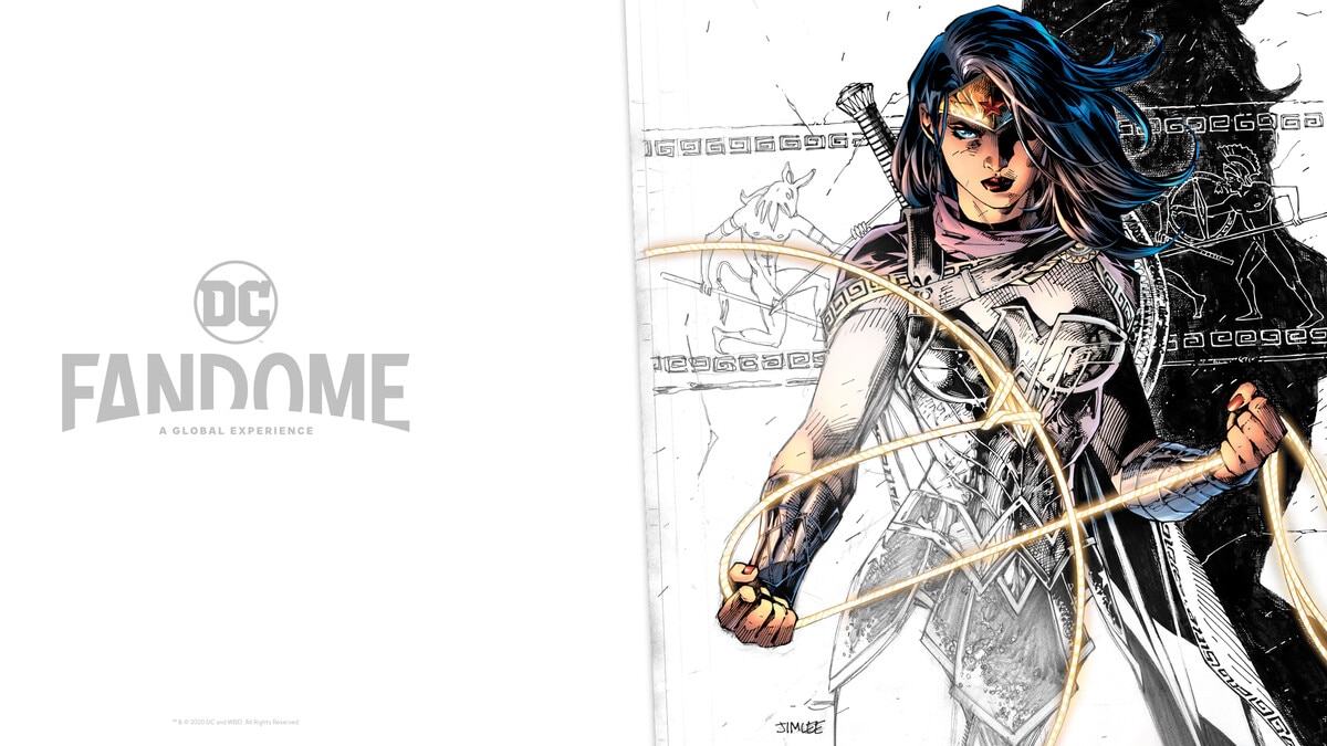 DC FanDome Desktop Wallpaper: Jim Lee Wonder Woman